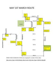 May 1st March Route